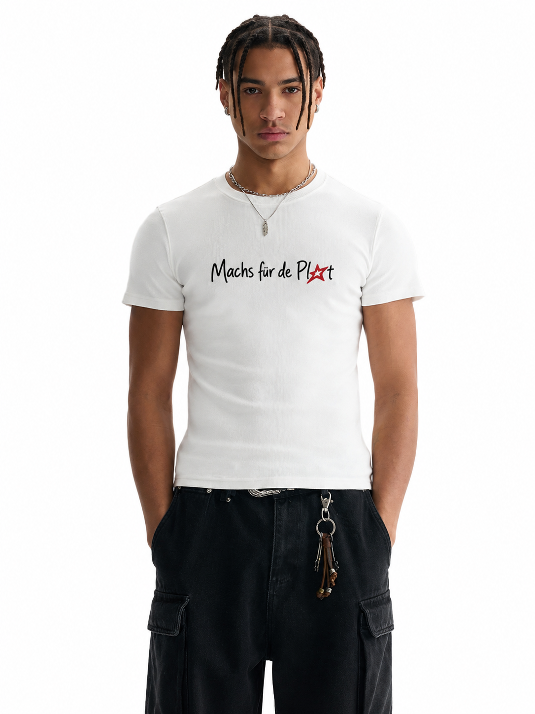 Men's Bodycon Ribbed Crop Top