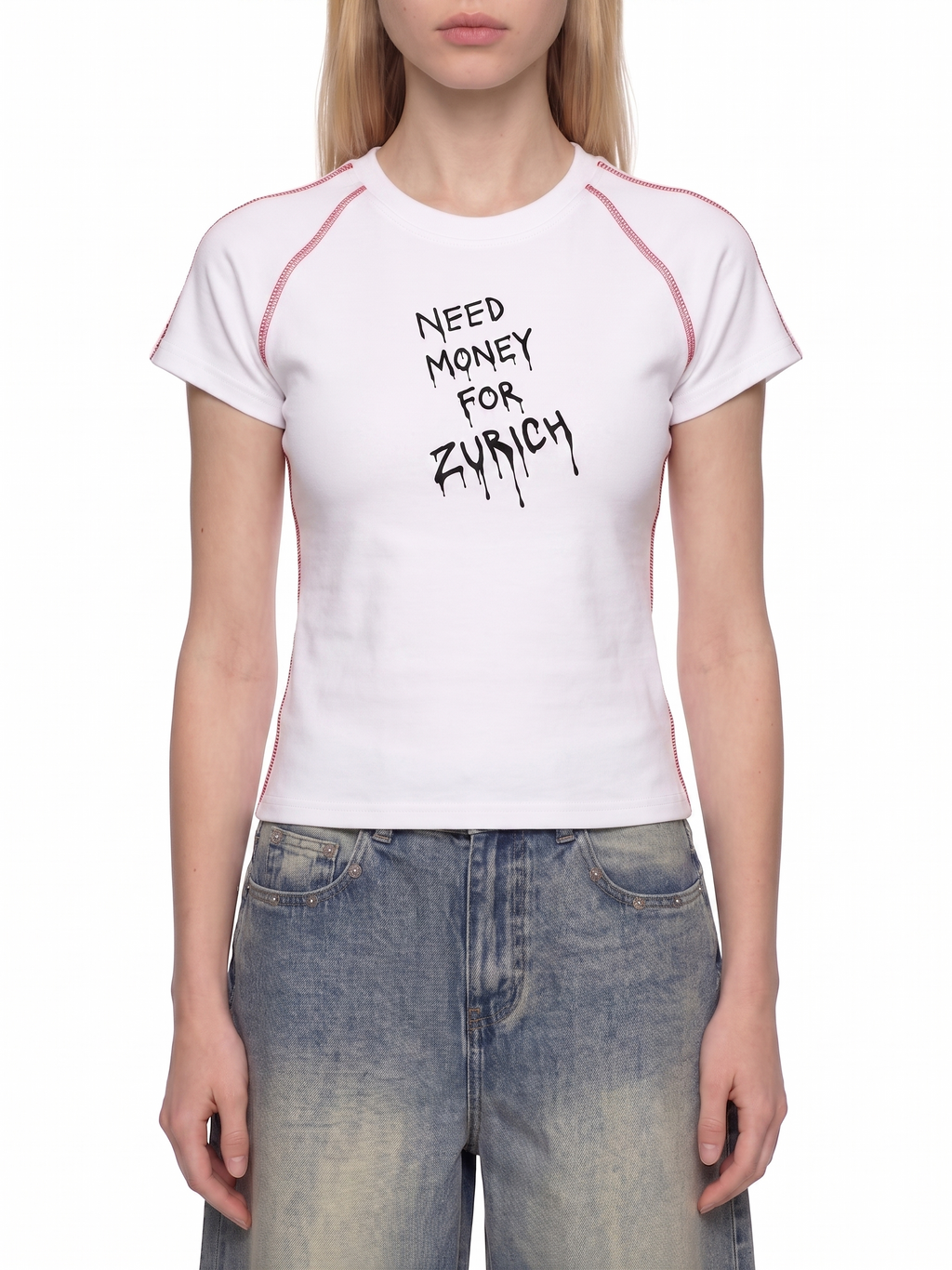 Women's Contrast Stitch Raglan T-Shirt