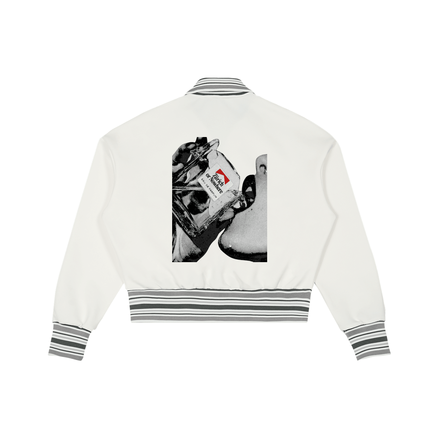 Striped Rib Collar Zip Jacket - ZoN