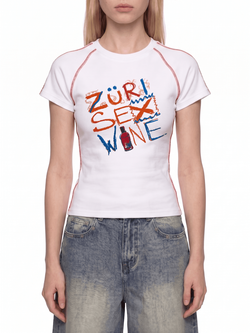 Women's Contrast Stitch Raglan T-Shirt - ZoN