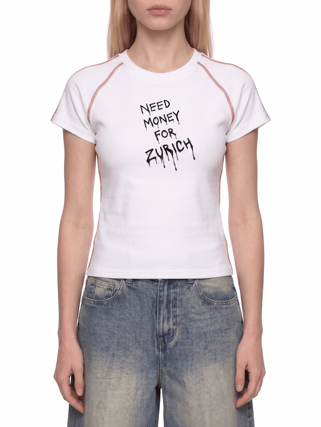 Women's Contrast Stitch Raglan T-Shirt - ZoN