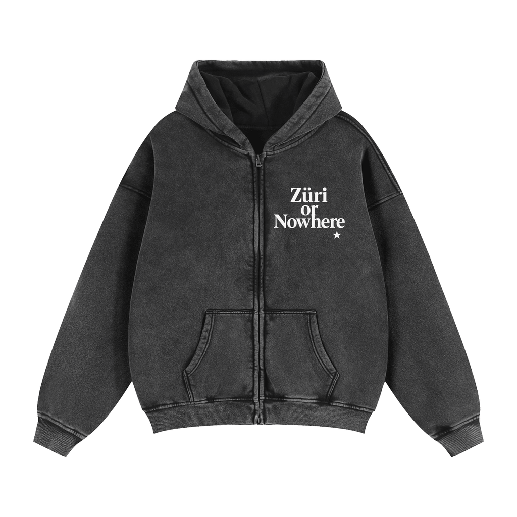 Zip-Through Boxy Hoodie - ZoN