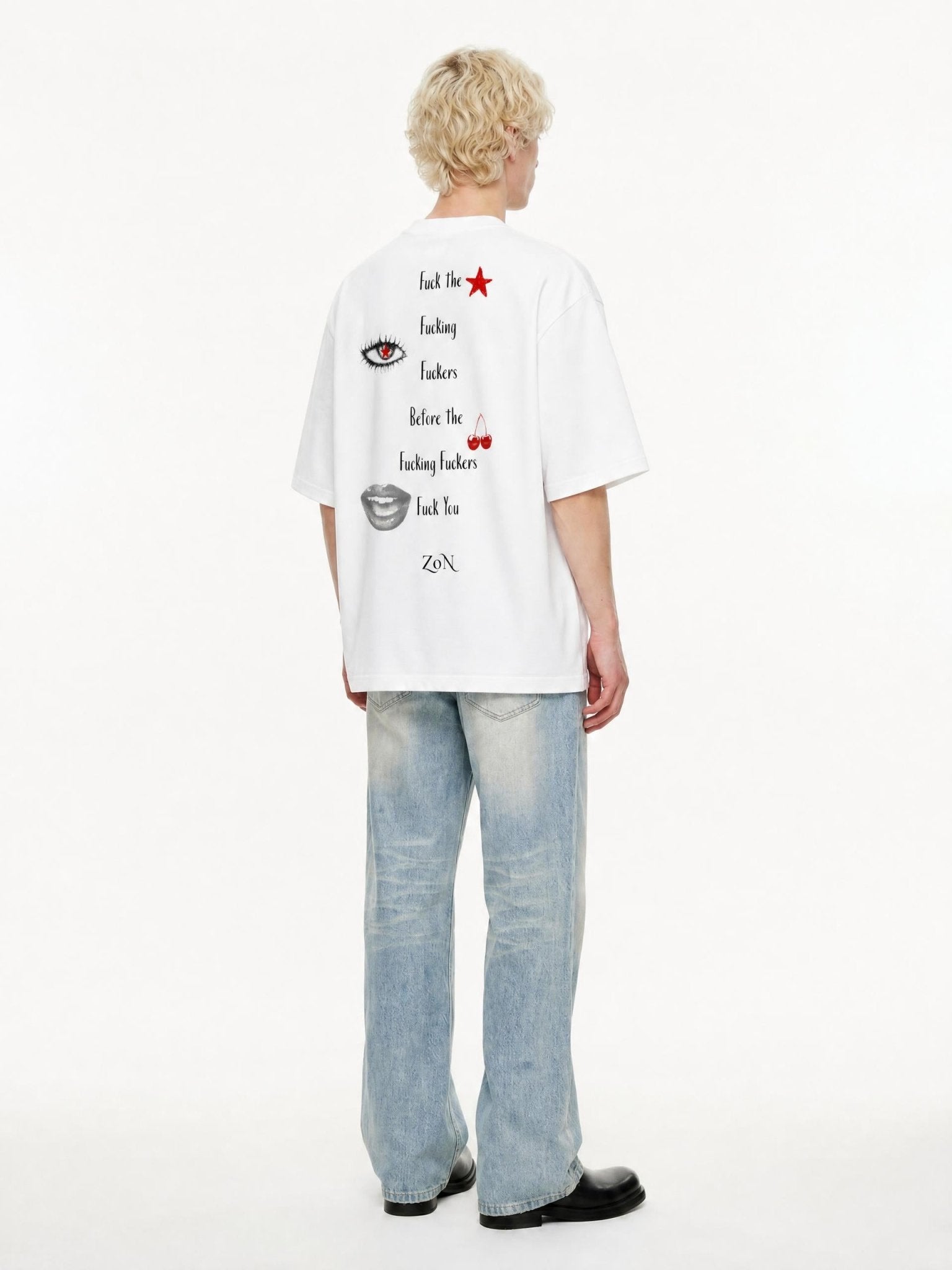 ZoN - F the F-ing F-ers Streetwear Loose Drop Shoulder T-Shirt - ZoN